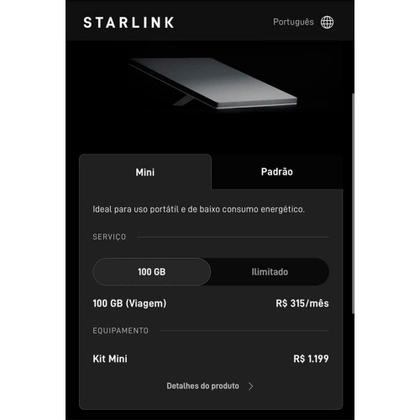Imagem de Kit Starlink MINI Internet via satélite, Dual Band 3 x 3 MU-MIMO, WiFi 5, WPA2, Ethernet LAN, Plugue Starlink, Branco - 2535008BR