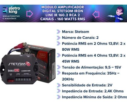 Imagem de Kit Stetsom Ir160.2 + Par Alto Falantes 6 Jbl 6trms80 160w