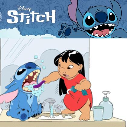 Imagem de Kit Stitch Creme Dental Escova de Dente Fio Dental Infantil