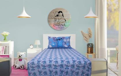 Imagem de Kit Stitch Jogo Lençol 2 Pçs + Toalha Banho Original Disney