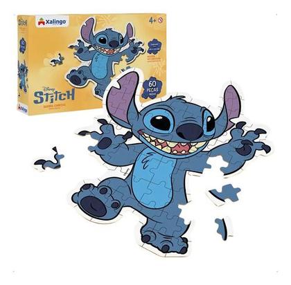 Imagem de Kit Stitch Jogo Quebra Cabeça Disney 60 Peças + Bolsinha