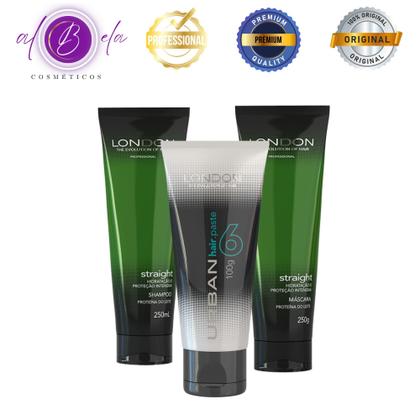 Imagem de Kit Straight Home Care - Shampoo + Condicionador + Pomada Finalizador 6  London Cosméticos