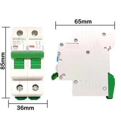 Imagem de Kit String Box Solar 500V 2P Disjuntor + DPS 40kA DC CC