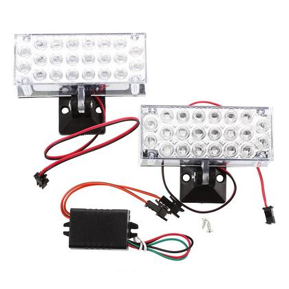 Imagem de Kit Strobo 2 Faróis Com 2 Leds Brancos Comando De Pisca Auto