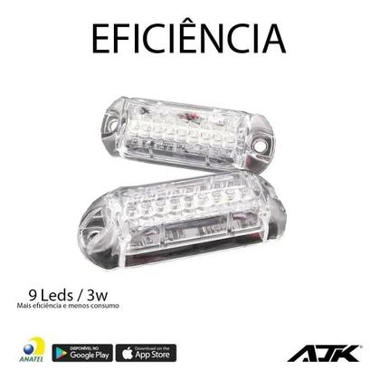 Imagem de Kit Strobo Lite AJK Digital 2 Faróis RGB Central de Iluminação Light LED 3W Automotivo
