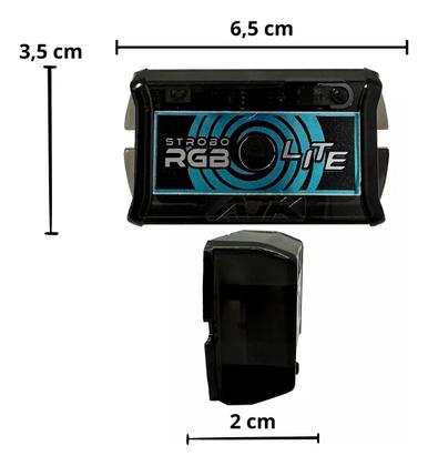 Imagem de Kit Strobo Lite Ajk Digital 2 Faróis Rgb Central Light Led 3w Automotivo