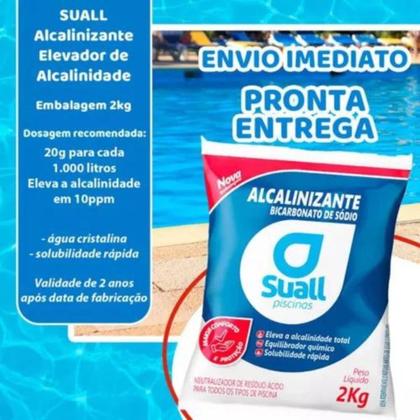 Imagem de Kit Suall Barrilha Elevador Ph Alcalinizante Granulado 2kg