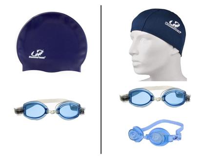 Imagem de Kit Sunga Boxer Helanca Infantil, Óculos Uv e Touca Natação BH03 Hammerhead