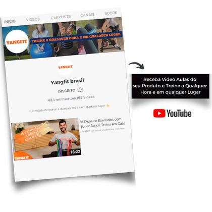 Imagem de Kit Super Band Extensor Elástico 3 Intensidades Yangfit