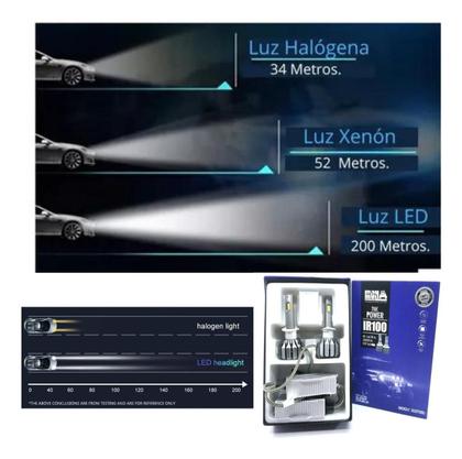 Imagem de Kit Super Led 30000 lumens lâmpada 36W IR100 farol dianteiro 300% +potente