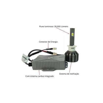 Imagem de Kit Super Led 30000 lumens lâmpada 36W IR100 farol dianteiro 300% +potente