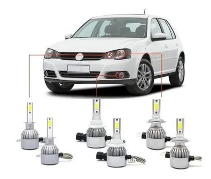 Imagem de Kit Super Led Golf V 2007/2013 - Farol Alto, Baixo E Milha