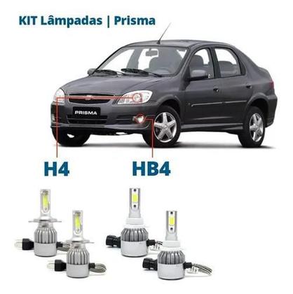 Imagem de Kit Super Led Prisma 2006/2012 Farol Alto Baixo E Milha