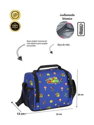 Imagem de Kit Super Mario Mochila Costas+Lancheira+Estojo