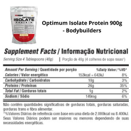 Imagem de Kit Suplemento em pó Optimum Isolate Whey Protein 900g + Coqueteleira Shaker 600ml - Força e Resistência - Bodybuilders
