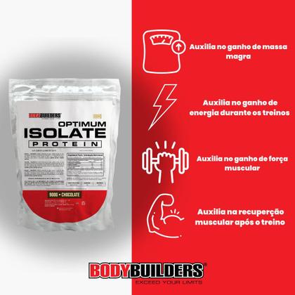 Imagem de Kit Suplemento em pó Optimum Isolate Whey Protein 900g + Coqueteleira Shaker 600ml - Força e Resistência - Bodybuilders