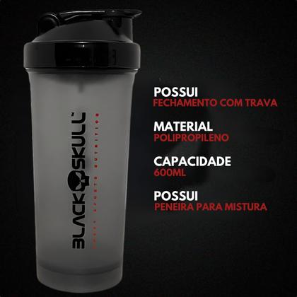 Imagem de Kit Suplemento Whey 100% HD REFIL Gourmet 900g + Creatina Turbo 300g + Termogênico Thermo Flame + Bcaa 2400 + Coqueteleira Shaker - Black Skull