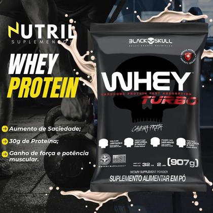 Imagem de Kit Suplementos Black Skull ( Creatina 150g + Whey turbo 907g + Pré treino 150g + Coqueteleira )