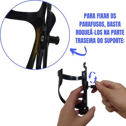Imagem de Kit Suporte 125g + Garrafinha Caramanhola Bike 650ml