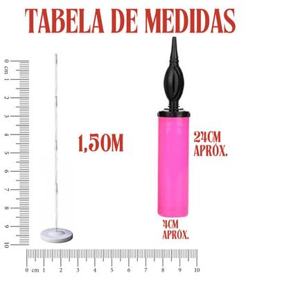 Imagem de Kit Suporte 1,50m + Kit Acessórios para Decoração e Festa