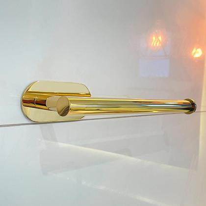 Imagem de Kit Suporte Acessórios Banheiro Lavabo Aço Inox Dourado Gold