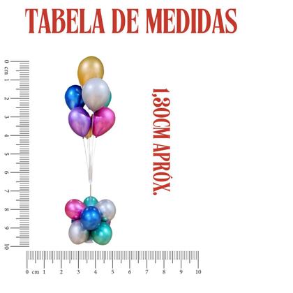 Imagem de Kit Suporte Balão 130m 7 Hastes + 4 Acessório para Decoração