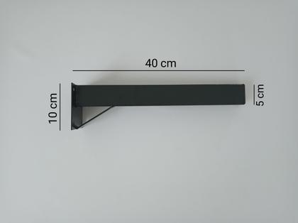 Imagem de Kit Suporte Mão Francesa 2 Peças Reforçado com 40 Cm para Bancada, Balcão e Pia na Cor Preta