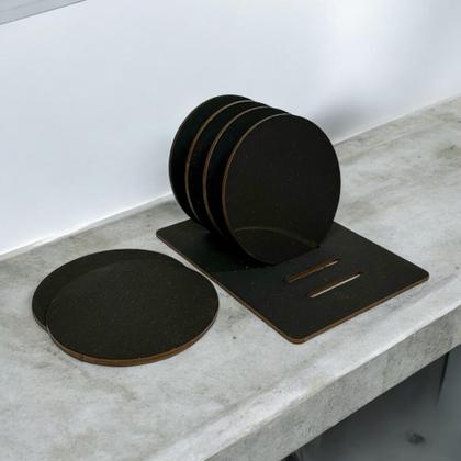 Imagem de Kit Suporte Para Copos e Taças Kit de Bolachas Para Apoio de Copos e Canecas