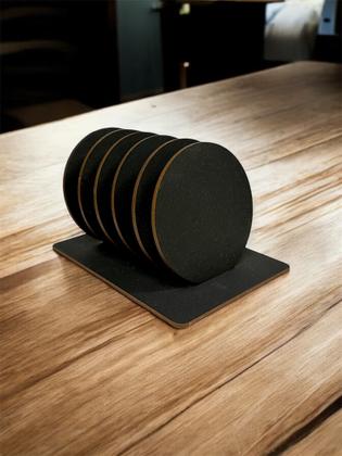 Imagem de Kit Suporte Para Copos e Taças Kit de Bolachas Para Apoio de Copos e Canecas