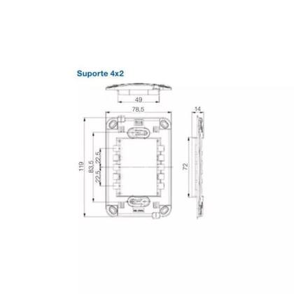 Imagem de Kit Suporte Plastico 4x2 Compose Weg