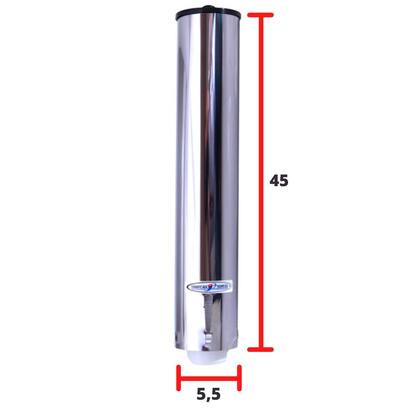 Imagem de Kit Suporte Porta Copo Descartável Café 50ml  + Lixeira Inox