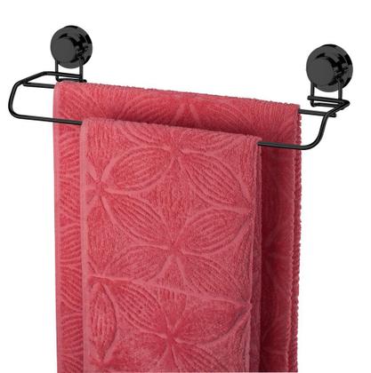 Imagem de Kit Suporte Porta Toalha Argola Toalheiro Duplo Ventosa Parede Lavabo Banheiro Onix - Future