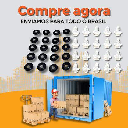 Imagem de Kit Suporte Presilha Forro De Porta Gol Gts/gti Voyage Le/ld