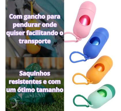 Imagem de Kit Suporte + Refil Cata Caca Saquinhos Higiênicos Cachorro