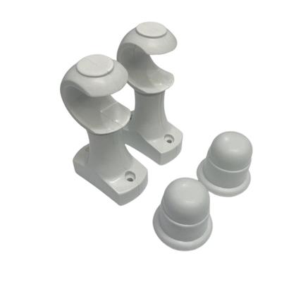 Imagem de Kit suporte simples p/ varao medio branco 