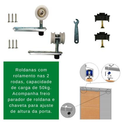 Imagem de Kit Suporte Top Para Porta De Correr Branco 1,4m - TR2R