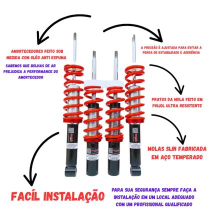Imagem de Kit suspensão rosca slim fiat palio/siena fire 2002 a 2014
