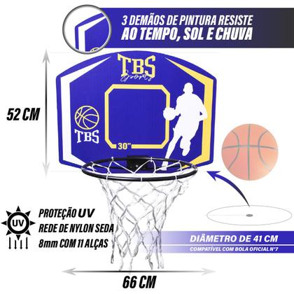 Imagem de Kit Tabela Basquete À Prova Dágua Aro 41cm C/ Rede Premium