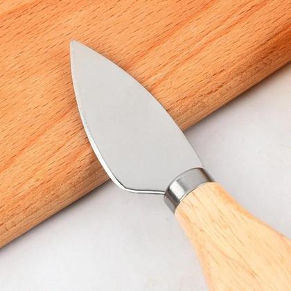 Imagem de Kit tabua de bambu para queijos frios petiscos com garfo faca conjunto 3 pecas