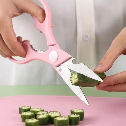 Imagem de kit Tabua Faca Bainha Descascador Tesoura de Cozinha 5 Peças