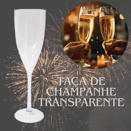 Imagem de kit Taça Champanhe Espumante Acrílico 180ml Transparente Premium