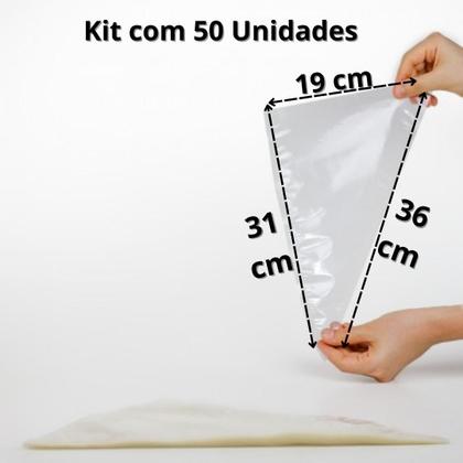 Imagem de Kit Taça Diamante com Tampa 1.250 ml Em Acrilico Sobremesa   Kit com 50 Sacos de Confeitar