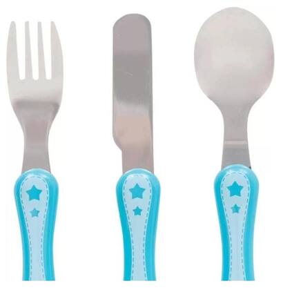 Imagem de Kit Talher 3 peças Estrelinha Azul 10676 - Buba