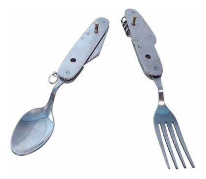 Imagem de Kit Talher Canivete Multiuso Trilha Camping
