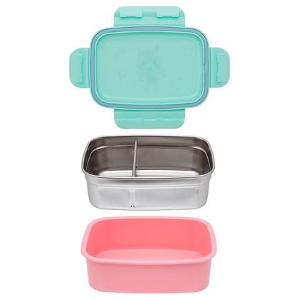 Imagem de Kit Talheres + Bento Box Lancheira Com Divisórias Zoo Buba