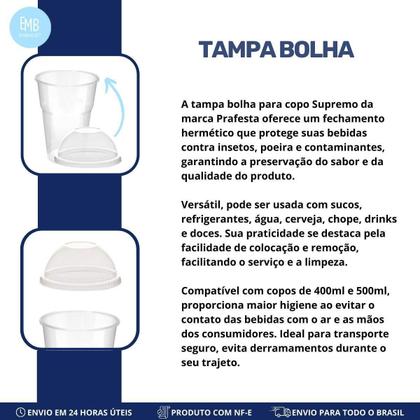 Imagem de Kit Tampa Bolha Sem Furo Para Doces - Pacote Com 150 Unid