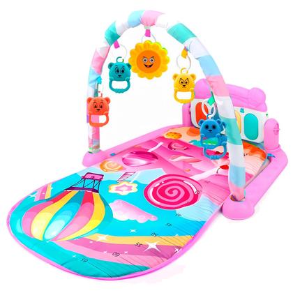 Imagem de Kit Tapete De Atividades Infantil Com Babador Mordedor E Patinhos De Banho