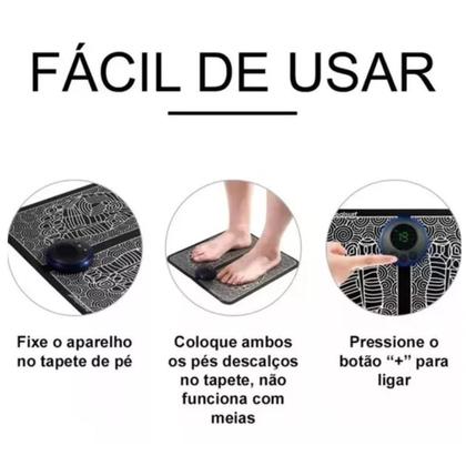Imagem de Kit Tapete E Mini Massageador Elétrico Dor Pés E Musculares