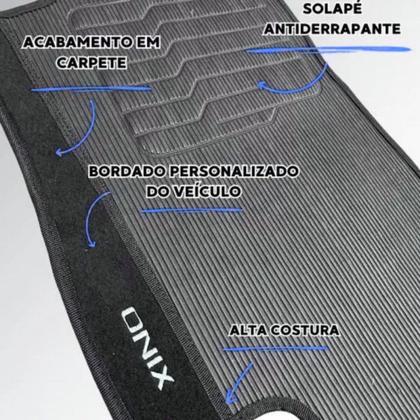 Imagem de Kit Tapete Emborrachado GM Onix 2016 Até 2019 3 Peças