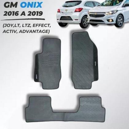 Imagem de Kit Tapete Emborrachado GM Onix 2016 Até 2019 3 Peças